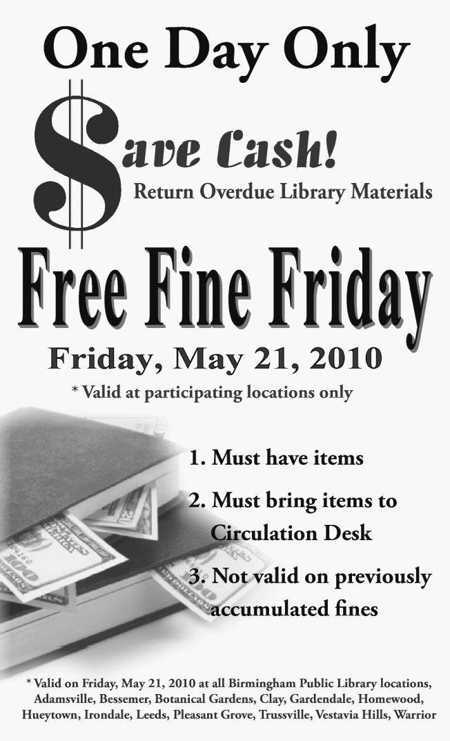 Free Fine Friday, May 21, 2010